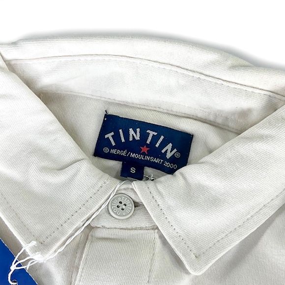 Adventures of Tintin Cream Embroidered Vintage Polo - Picture 6 of 7